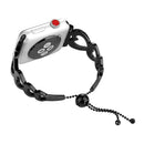 Love Heart Shaped Bracelet Stainless Steel Watch Band for Apple Watch Series 3 & 2 & 1 38mm(Black)