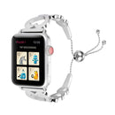 Love Heart Shaped Bracelet Stainless Steel Watch Band for Apple Watch Series 3 & 2 & 1 38mm(Silver)