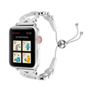 Love Heart Shaped Bracelet Stainless Steel Watch Band for Apple Watch Series 3 & 2 & 1 38mm(Silver)