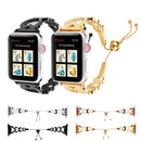 Love Heart Shaped Bracelet Stainless Steel Watch Band for Apple Watch Series 3 & 2 & 1 38mm(Gold)