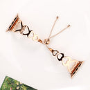 Love Heart Shaped Bracelet Stainless Steel Watch Band for Apple Watch Series 3 & 2 & 1 42mm(Rose Gold)