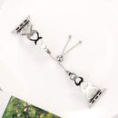 Love Heart Shaped Bracelet Stainless Steel Watch Band for Apple Watch Series 3 & 2 & 1 42mm(Silver)