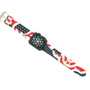 For Apple Watch Series 3 & 2 & 1 42mm Fashion The Old Glory Pattern Silicone Watch Band(White)
