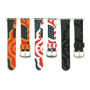 For Apple Watch Series 3 & 2 & 1 42mm Fashion The Old Glory Pattern Silicone Watch Band(White)