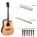 Portable With Saddle Bone Nut Set Practical Acoustic Guitar 6 String Bridge Pins