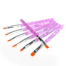 7 UV Gel Acrylic Nail Art Tips Builder Brush Pen Design