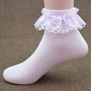 Cute Baby Girls Lace Ruffle Frilly Ankle Socks Sweet Princess Cotton Short Socks