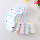 Saliva Towel Bib Octagonal Printed Baby Waterproof And Cotton 360-Degree