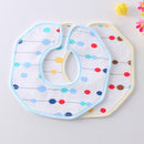 Saliva Towel Bib Octagonal Printed Baby Waterproof And Cotton 360-Degree