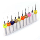 10pcs/set Pcb Print Circuit Board Carbide Cnc Mini Micro Drill Bits 0.3mm-1.2 Mm