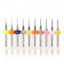 10pcs/set Pcb Print Circuit Board Carbide Cnc Mini Micro Drill Bits 0.3mm-1.2 Mm