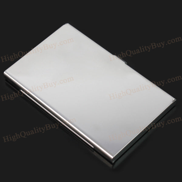 Portable Stainless Steel Business Name Credit ID Cards Holder Keeper Box Cases