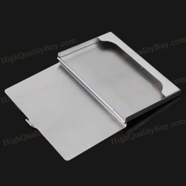 Portable Stainless Steel Business Name Credit ID Cards Holder Keeper Box Cases