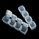 1 x Clear Plastic Storage Case Nail Art Gems 28 cells Empty Container New