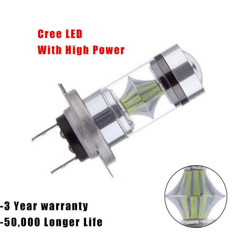 2500W H7 LED Headlight Bulb Conversion Kit High Low Fog Beam Lamp 6000K