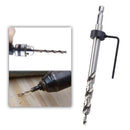 1pc Woodworking 9.5mm Drill Bit Depth Stop Collars Ring Positioner Hex Wrench