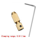 Electric Motor Shaft Clamp Fixture 0.8mm-1.5mm For Bit Micro Brass 1 set Hot
