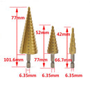 3xDrill bit Staggered Conic Drilling machine Trimmer HSS Titanium 4-12m 20mm Hot