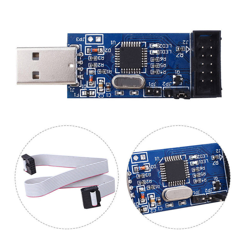 1 x 3.3V USB ISP USBASP Programmer AVR ATMEL ATMega8 Download Pin IDC Cable Hot