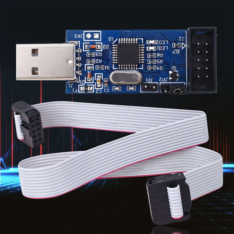 1 x 3.3V USB ISP USBASP Programmer AVR ATMEL ATMega8 Download Pin IDC Cable Hot