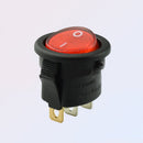 5/10x 15mm 3A/250V 6A/125V ON-OFF SPST 3 Pin Snap In Round Boat Rockers