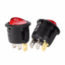 5/10x 15mm 3A/250V 6A/125V ON-OFF SPST 3 Pin Snap In Round Boat Rockers