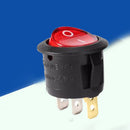 5/10x 15mm 3A/250V 6A/125V ON-OFF SPST 3 Pin Snap In Round Boat Rockers
