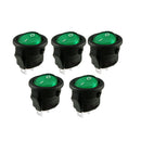 5/10x 15mm 3A/250V 6A/125V ON-OFF SPST 3 Pin Snap In Round Boat Rockers