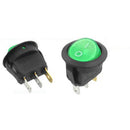5/10x 15mm 3A/250V 6A/125V ON-OFF SPST 3 Pin Snap In Round Boat Rockers