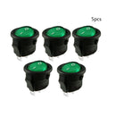 5/10x 15mm 3A/250V 6A/125V ON-OFF SPST 3 Pin Snap In Round Boat Rockers