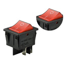 5x Red 4Pin Waterproof 250V 20A Bar Rocker Toggle Switch LED Light Car Boat
