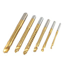 6 pcs HSS High Speed White Steel Twist Drill Metal Bit Set For Rotary Tool Best