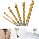 6 pcs HSS High Speed White Steel Twist Drill Metal Bit Set For Rotary Tool Best