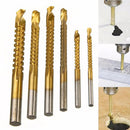 6 pcs HSS High Speed White Steel Twist Drill Metal Bit Set For Rotary Tool Best