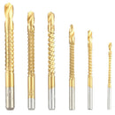 6 pcs HSS High Speed White Steel Twist Drill Metal Bit Set For Rotary Tool Best