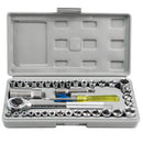 40pcs/set Socket Wrench Set Car Auto Motorcycle Repair Tool Combination Spanner