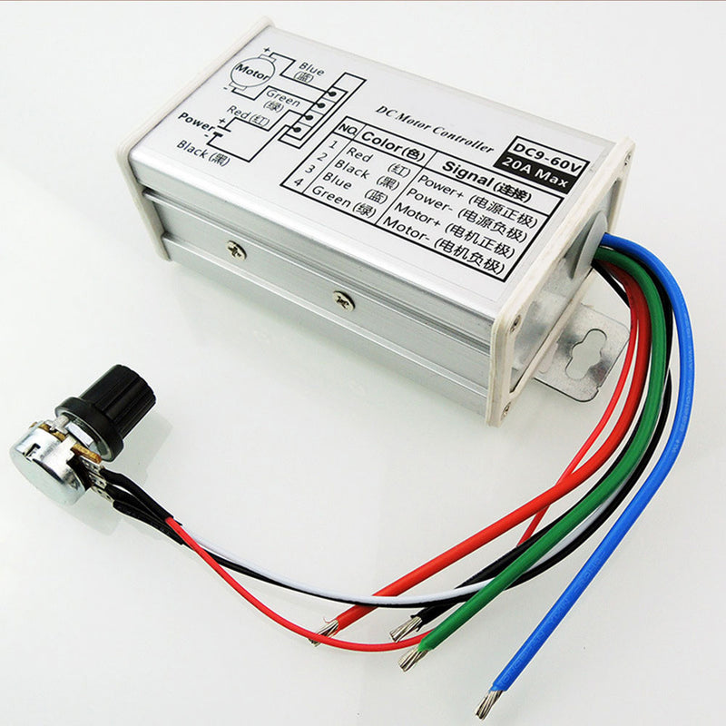 1 x 12V 24V Max 20A PWM DC Motor Stepless Variable Speed Control Controller Hot