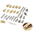 28 pcs Engraving Iron Head Burning Tool Engraver Set Pen Kit Soldering New