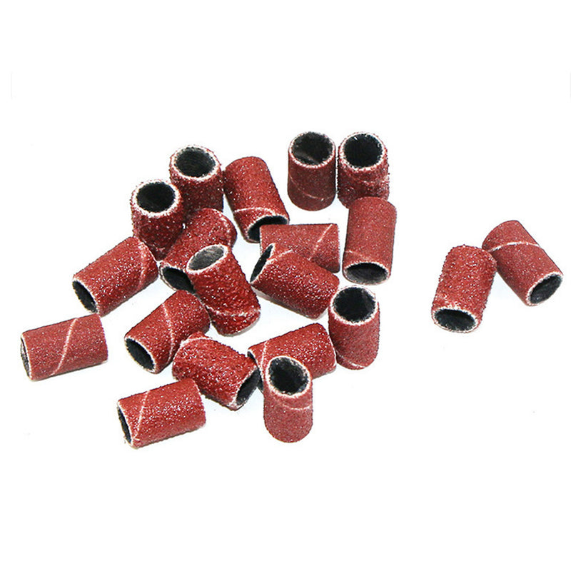 104x Nail File Machine Sanding Band Ring Drill Bits Rough Fine Grit + rubber rod