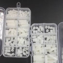 150 pcs White Nylon M2 M2.5 M3 M4 M5 Hex Screw Bolt Nut Standoff Spacer Kits New