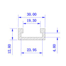 1T-slot Miter Track Jig Fixture Wood Working Tool For Router Table DIY 400mm New