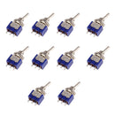 10 pcs MTS-102 3-pin 2-shift head toggle switch On-on Toggle Switch High Quality