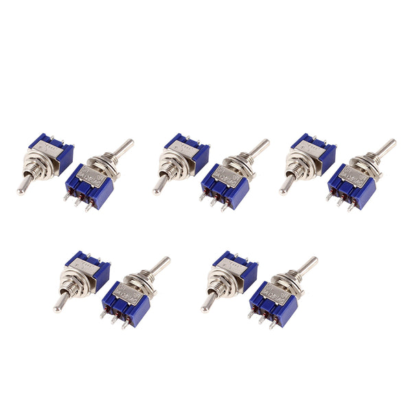 10 pcs MTS-102 3-pin 2-shift head toggle switch On-on Toggle Switch High Quality