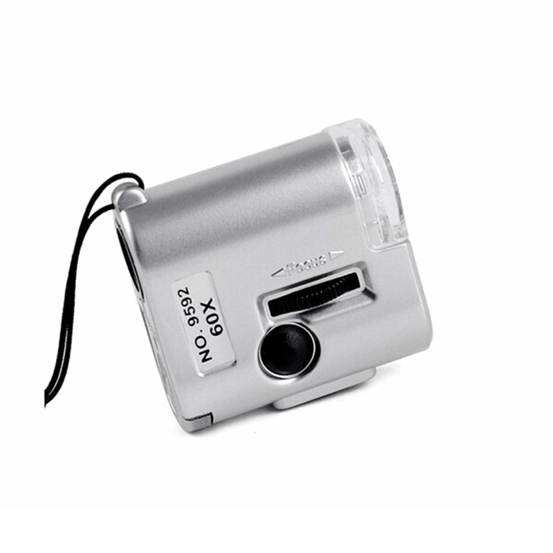 1 xMulti-function 60X with UV LED Light Magnifier Round Microscope Loupes Best