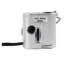 1 xMulti-function 60X with UV LED Light Magnifier Round Microscope Loupes Best