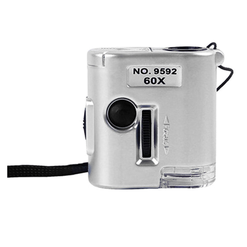 1 xMulti-function 60X with UV LED Light Magnifier Round Microscope Loupes Best