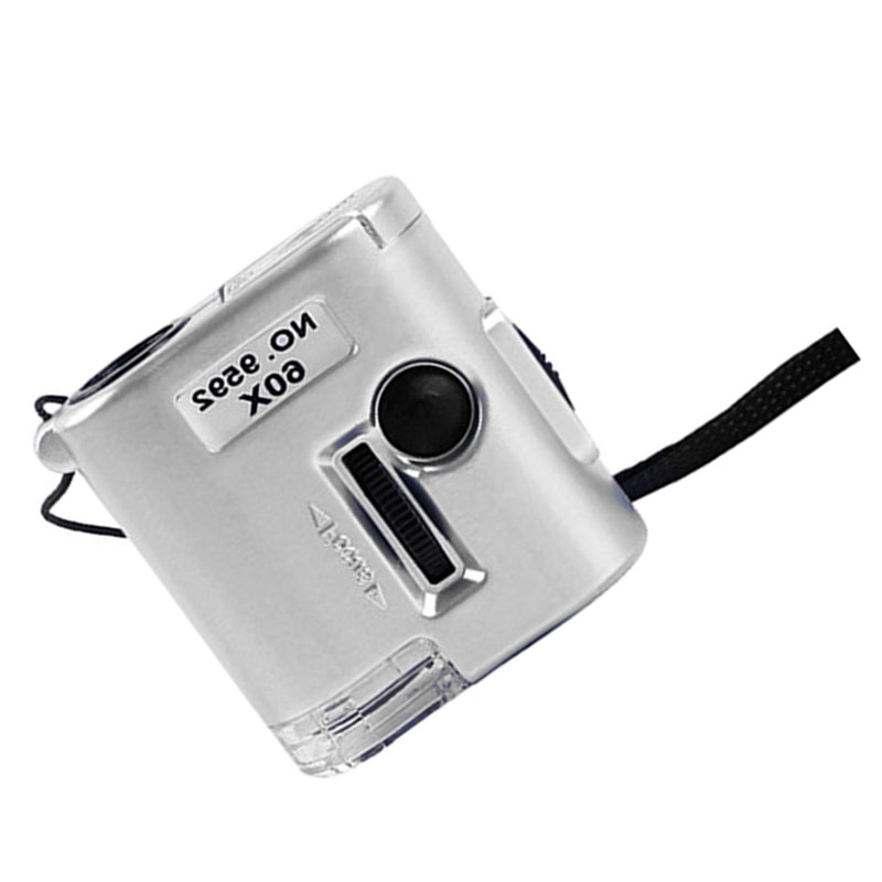 1 xMulti-function 60X with UV LED Light Magnifier Round Microscope Loupes Best