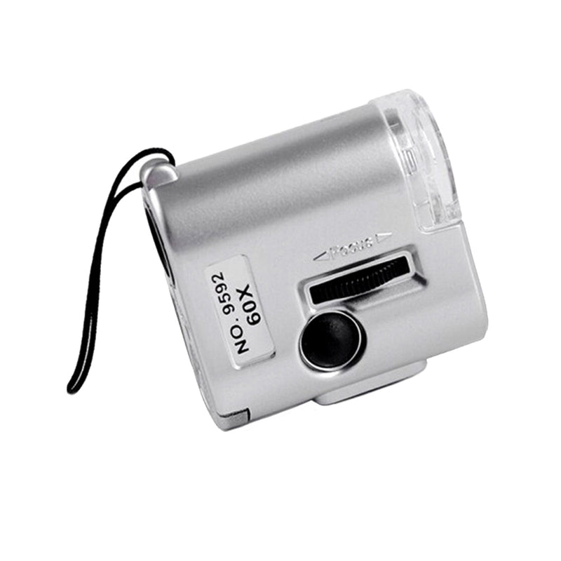 1 xMulti-function 60X with UV LED Light Magnifier Round Microscope Loupes Best