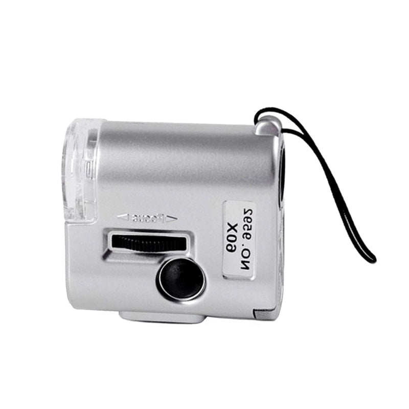 1 xMulti-function 60X with UV LED Light Magnifier Round Microscope Loupes Best