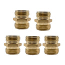 5 pcs Two-Way Male Connector Garden Hose Adapter 3/4 Brass Connector copper New